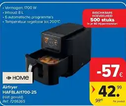 Carrefour Airfryer haf8lai1700-25 aanbieding