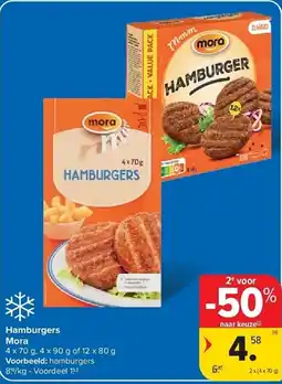 Carrefour Hamburgers mora aanbieding