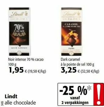 Colruyt Lindt alle chocolade aanbieding