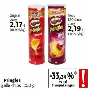 Colruyt Pringles alle chips aanbieding
