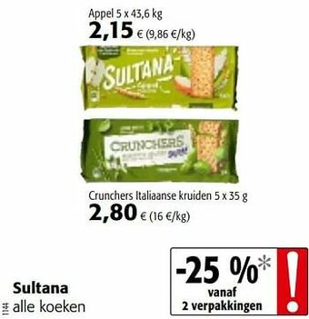 Colruyt Sultana alle koeken aanbieding