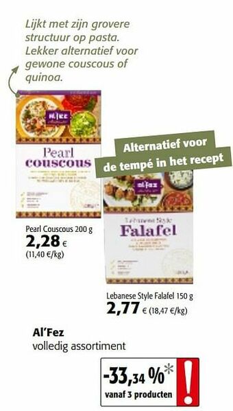 Colruyt Al`fez volledig assortiment aanbieding
