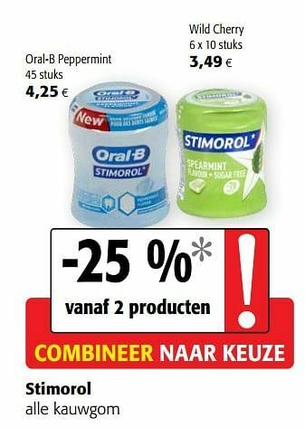 Colruyt Stimorol alle kauwgom aanbieding
