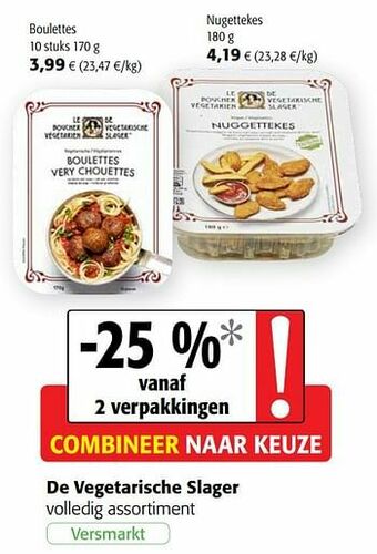 Colruyt De vegetarische slager volledig assortiment aanbieding