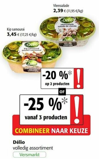 Colruyt Délio volledig assortiment aanbieding