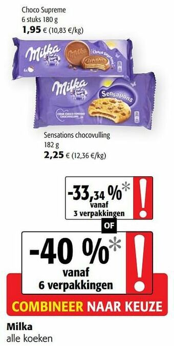 Colruyt Milka alle koeken aanbieding
