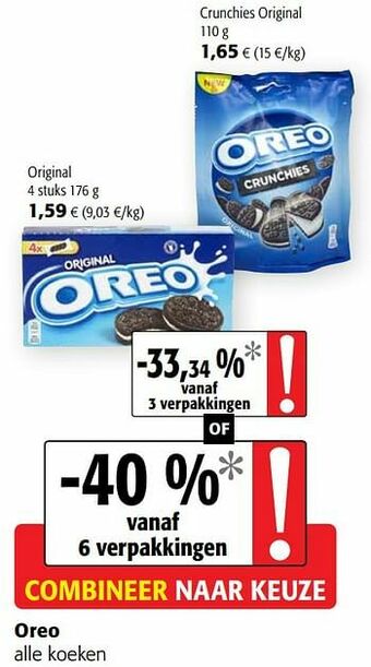 Colruyt Oreo alle koeken aanbieding