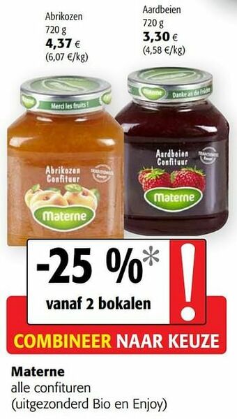Colruyt Materne alle confituren aanbieding