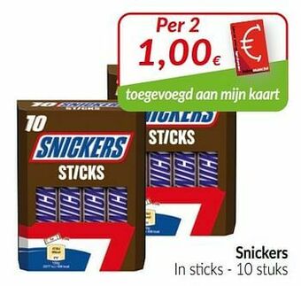 Intermarché Snickers in sticks aanbieding