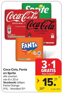 Carrefour Coca-Cola, Fanta en Sprite aanbieding