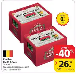 Carrefour Krat bier Stella Artois aanbieding