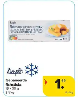 Carrefour Gepaneerde fi shsticks aanbieding