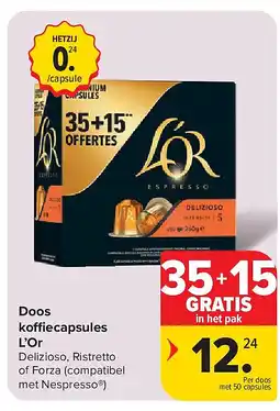 Carrefour Doos ko ecapsules L’Or aanbieding