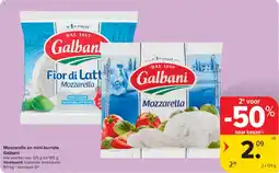 Carrefour Market Mozzarella en mini-burrata galbani aanbieding
