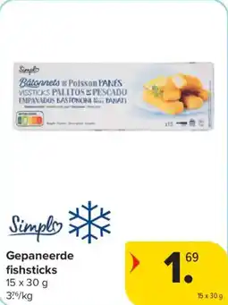Carrefour Market Gepaneerde fishsticks aanbieding