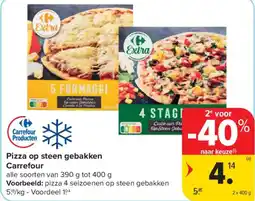 Carrefour Market Pizza op steen gebakken carrefour aanbieding