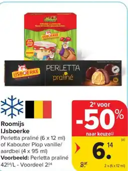 Carrefour Market Roomijs ijsboerke aanbieding
