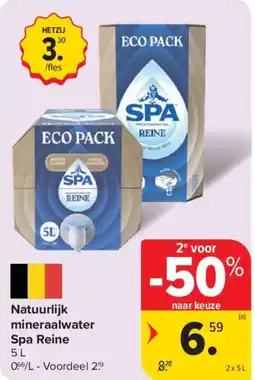 Carrefour Market Natuurlijk mineraalwater spa reine aanbieding