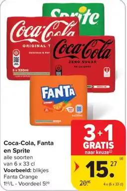 Carrefour Market Coca-cola, fanta en sprite aanbieding