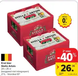 Carrefour Market Krat bier stella artois aanbieding