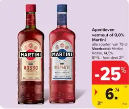 Carrefour Market Aperitieven vermout of 0,0% martini aanbieding