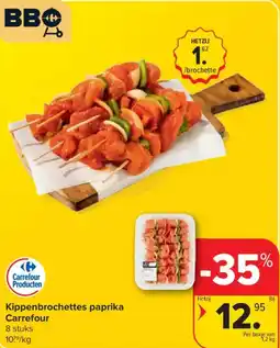 Carrefour Market Kippenbrochettes paprika carrefour aanbieding