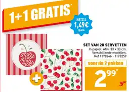 Trafic Set van 20 servetten aanbieding