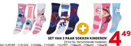 Trafic Set van 3 paar sokken kinderen aanbieding