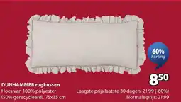 Jysk Dunhammer rugkussen aanbieding