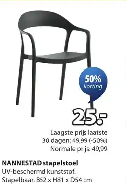 Jysk Nannestad stapelstoel aanbieding
