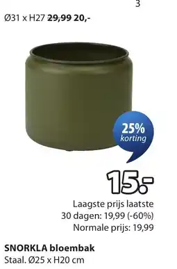 Jysk Snorkla bloembak aanbieding