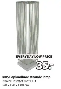 Jysk BRISE oplaadbare staande lamp aanbieding