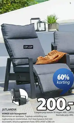 Jysk Vonge tuin loungestoel aanbieding