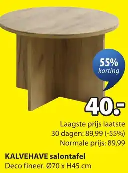 Jysk Kalvehave salontafel aanbieding