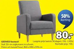 Jysk Gedved fauteuil aanbieding