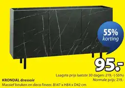 Jysk Krondal dressoir aanbieding