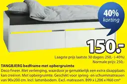 Jysk Tangbjerg bedframe met opbergruimte aanbieding
