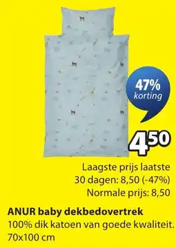Jysk ANUR baby dekbedovertrek aanbieding