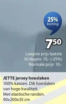 Jysk Jette jersey hoeslaken aanbieding