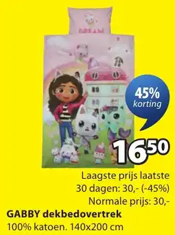 Jysk Gabby dekbedovertrek aanbieding