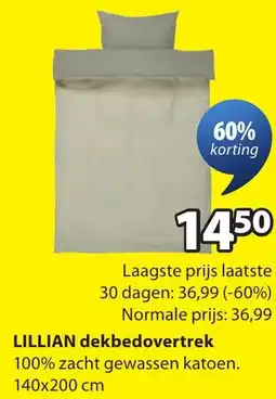 Jysk Lillian dekbedovertrek aanbieding