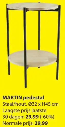 Jysk Martin pedestal aanbieding