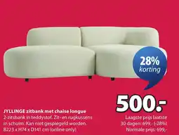 Jysk JYLLINGE zitbank met chaise longue aanbieding