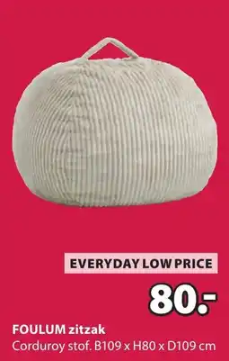 Jysk Foulum zitzak aanbieding
