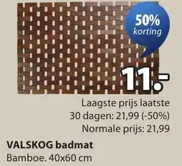 Jysk Valskog badmat aanbieding