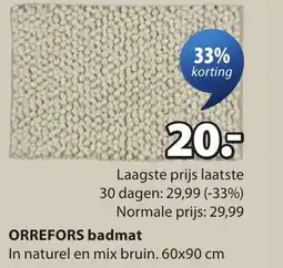 Jysk Orrefors badmat aanbieding