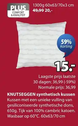 Jysk Knutseggen synthetisch kussen aanbieding