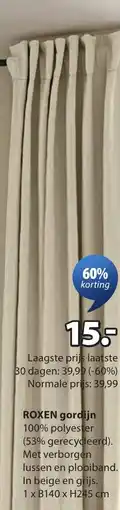 Jysk Roxen gordijn aanbieding