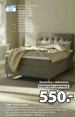 Jysk Tyria + flya boxspring aanbieding