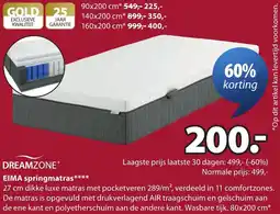 Jysk Eima springmatras aanbieding